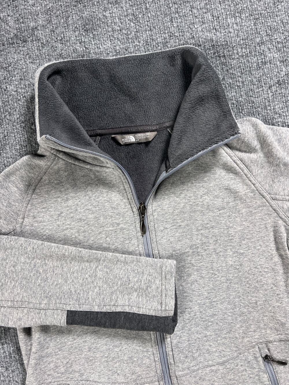 The North Face Tadasana Wrapture Yoga Tunic Jacket Gray Full Zip Womens Small